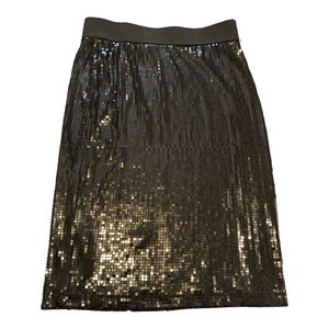 KAREN KANE  BLACK SEQUINS SKIRT